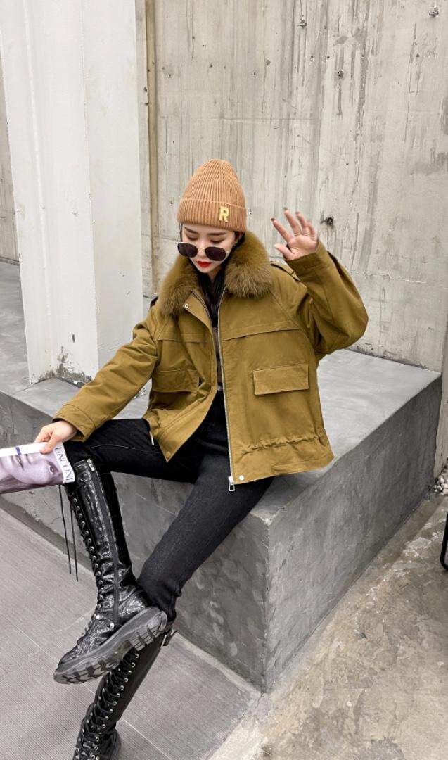 狐狸毛派克服，其它，贻思茗