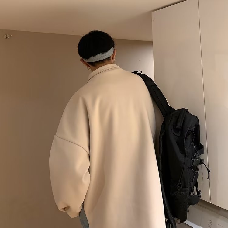 假两件牛仔外套男秋季潮牌设计感拼接港风韩版潮流宽松休闲夹克衫,男装工装外套,星座1210-1
