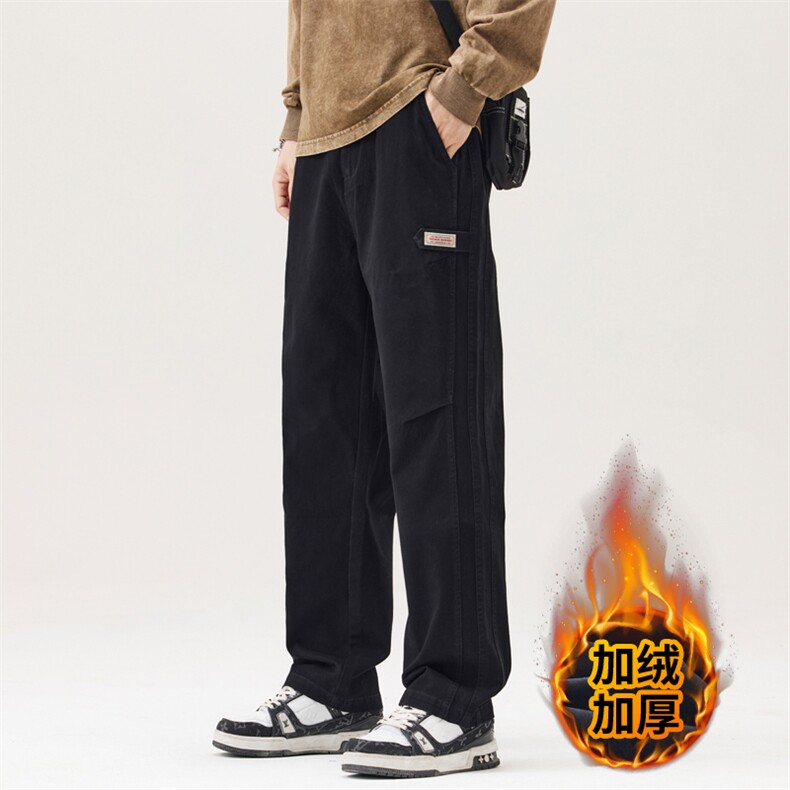 秋冬季美式复古百搭休闲裤男全棉宽松长裤J8011-P45/加绒P55特批,男装卫衣,星座509
