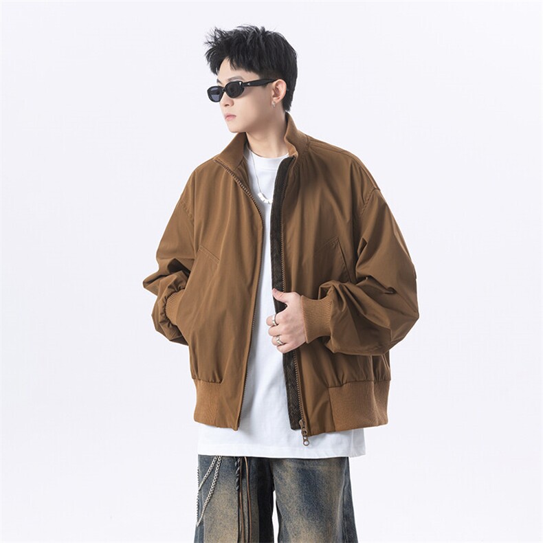 港风日系座山蟒夹克立领短款设计感外套XZ213-JK8000-P75控128,男装夹克,星座213