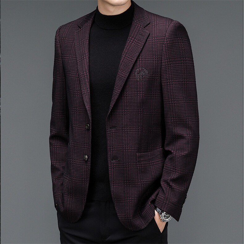 5836男士2023秋新款长袖西服休闲外套单装西装P153图片