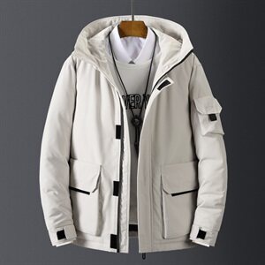 2020电商B247冬季工装情侣羽绒服短款白鸭绒加厚潮外套MY057-P110图片