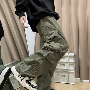 秋季工装裤男美式潮牌机能阔腿裤cityboy宽松运动长裤AK7526-p40图片