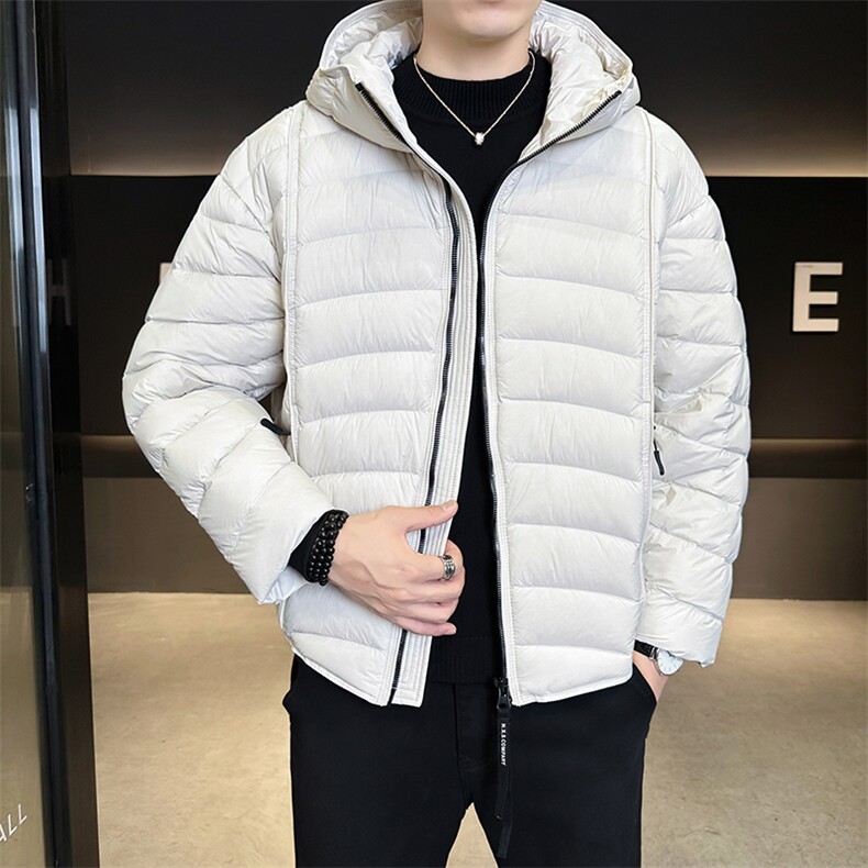 新标902025新款保暖运动休闲宽松排骨服连帽羽绒服5878-P355，男装羽绒服，电商A413