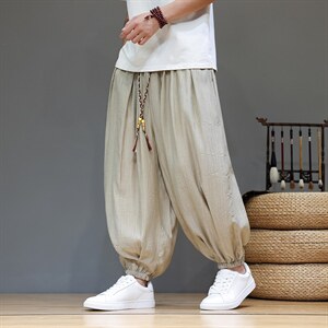 2026夏装新款 风夏季轻薄透气冰丝灯笼裤 宽松版 2503-P55，男装休闲裤，电商A057B