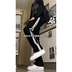 2026春季新款条纹休闲裤男宽松直筒运动裤A436特P45，女装休闲裤，电商A309