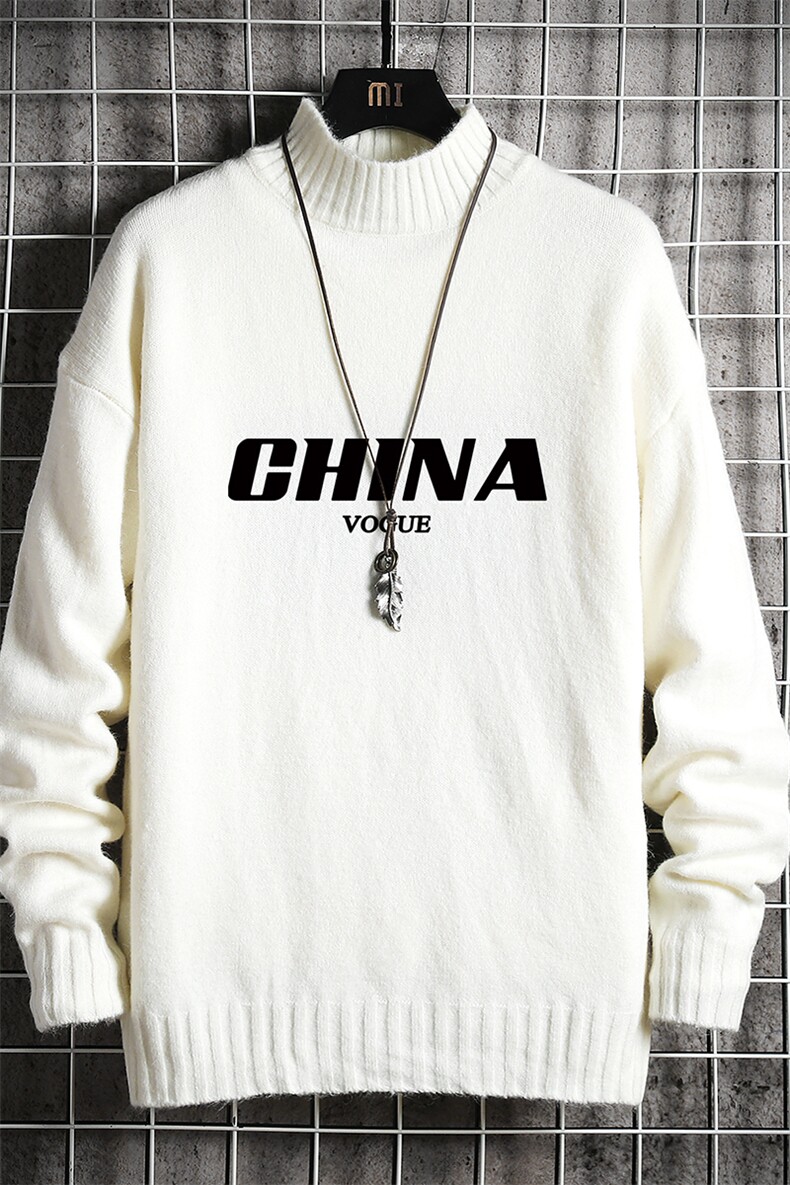 M18001-P45加绒款-P65半高领毛衣男士大码针织衫男毛线衣男线衫,男装针织衫/毛衣,电商A040A