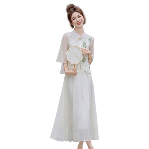 新中式轻国风套装女2025夏季新款高级感古典气质改良汉服两件套图片