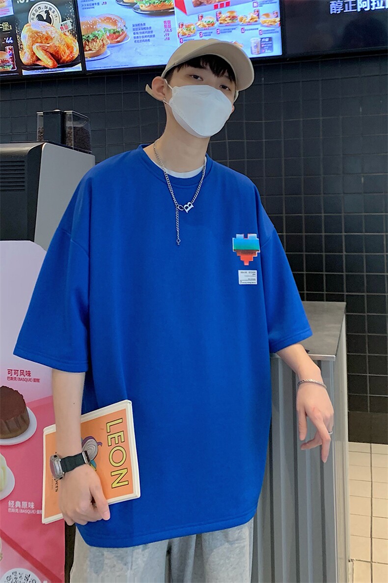 2025夏季港风休闲印花oversize宽松T恤B266-DX11-P30,男装T恤,星座B257-1