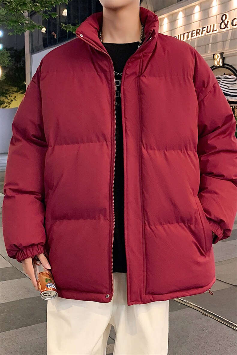 棉服棉袄秋冬新款棉衣外套纯色立领面包服保暖加厚A436-1266-P60,男装棉衣,电商A436