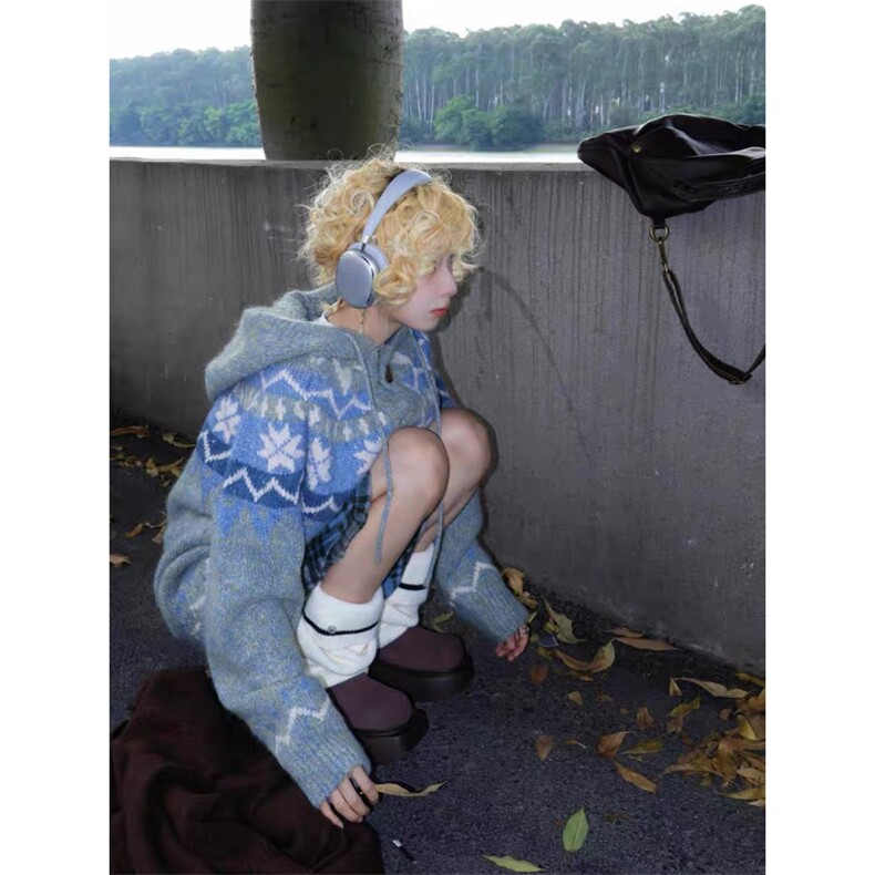 女风软糯马海毛费尔岛开衫毛衣MY095-P58,男装针织衫/毛衣,星座313A(原308A-2)