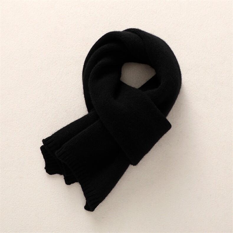 时尚保暖儿童围巾经典黑色羊毛围巾秋冬必备单品，围巾，顺友羊绒童装