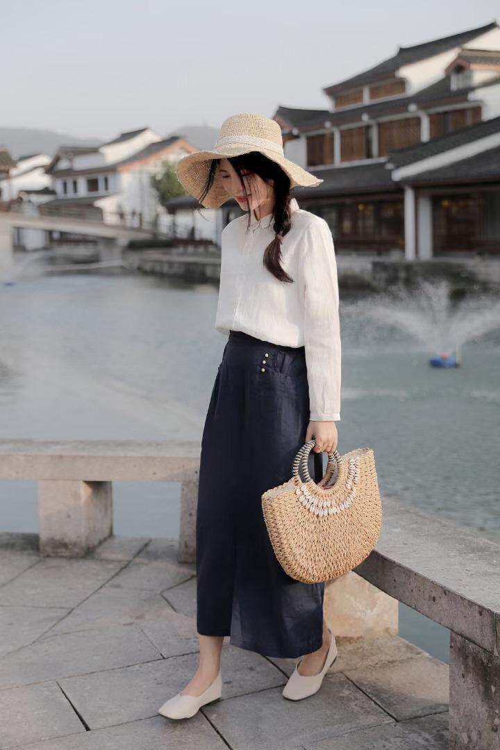 纯苎连衣裙小衫裤子裙子衬衣 时尚风 风淑女风休闲风，女装连衣裙，川哲