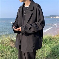 休闲西服男春秋ins潮牌宽松dk制服痞帅小西装中性外套上衣F99-P52，男装西服套装，星座1008-2