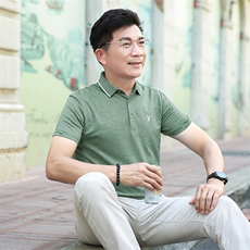 衬衫领半袖t恤男有带领2023夏季新款体恤男士商务休闲翻领polo衫，男装Polo衫，电商B212（原钱塘6029）