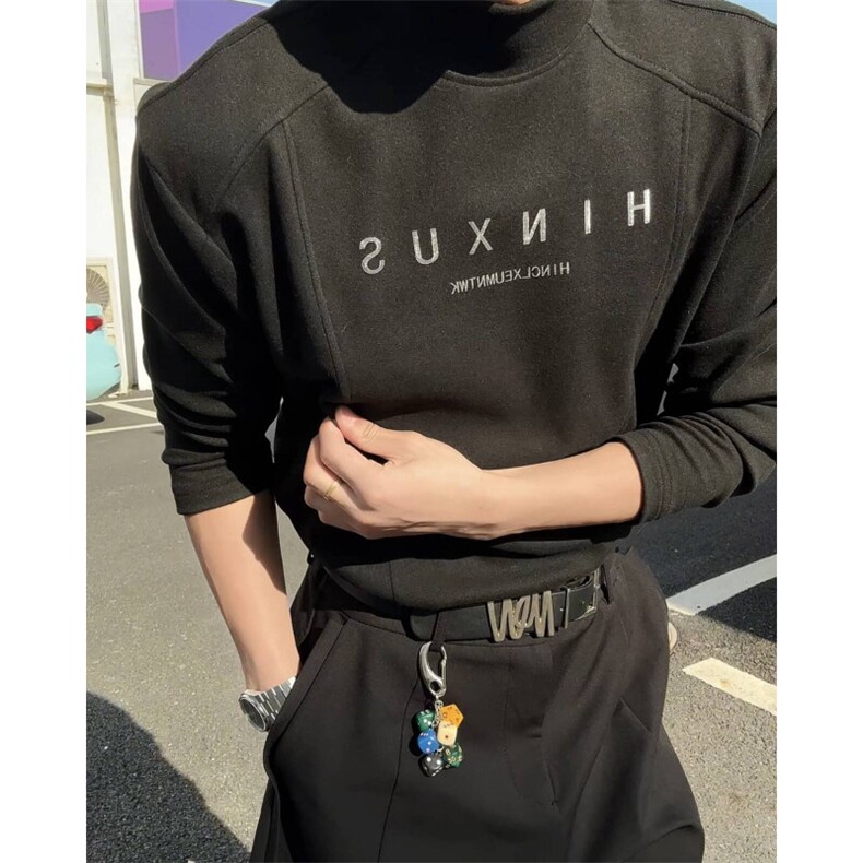 秋冬宽松休闲德绒长袖T恤打底衫XZ808B-WH113-特P23,男装T恤,星座808B