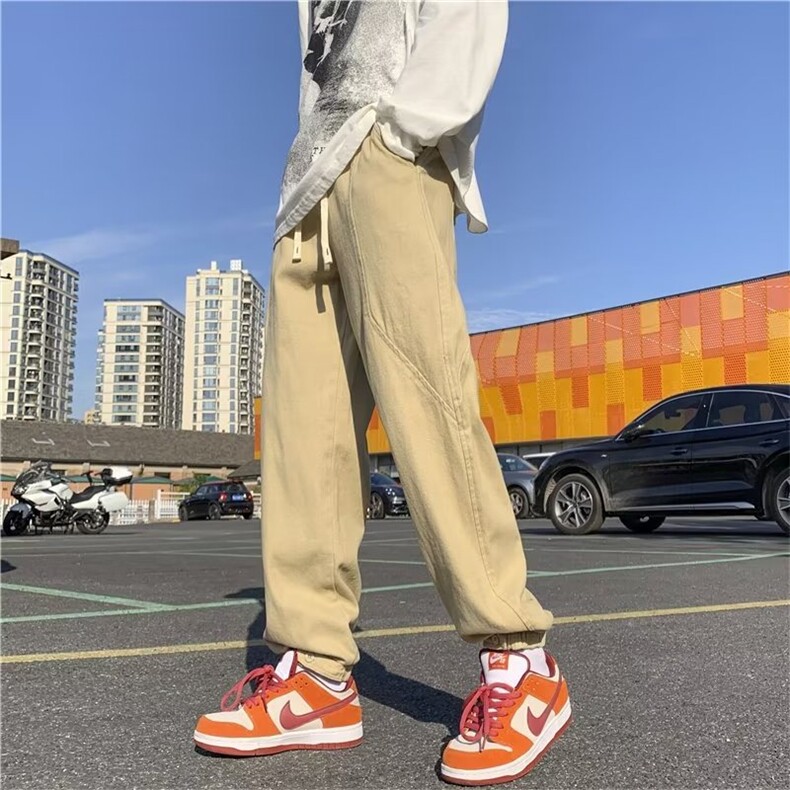 日系工装裤男vibe高街机能风裤子美式宽松直筒休闲裤男HK628-p40,男装休闲裤,星座1008