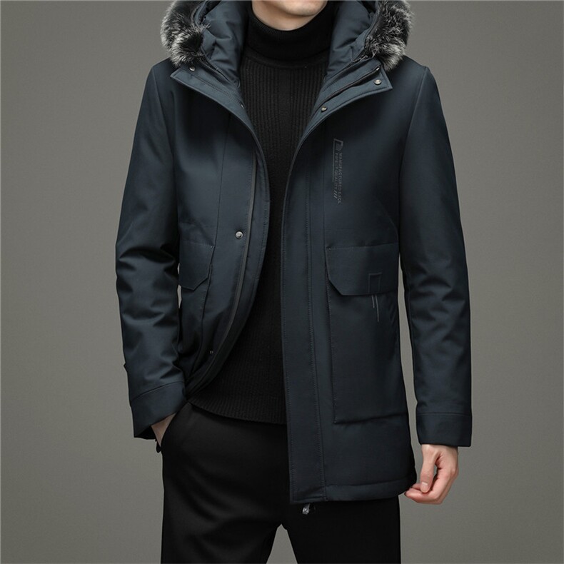 冬装厚款派克服可脱卸内胆中年爸爸装银狐毛领外套男ZK2105-P440,男装中老年男装,电商B212（原钱塘6029）