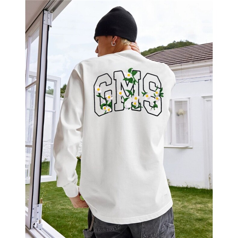 夏季潮刺绣蝴蝶短袖T恤男女宽松纯棉oversize五分袖潮百搭衣服t，男装T恤，星座1210-1