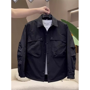 解构立体裁剪休闲工装棉服男加棉加厚翻领夹克外套JK07657-P88图片