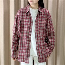 春季新款现货（跨境电商）格子男女情侣款潮流宽松格纹衬衣，男装衬衫，星座1107-1