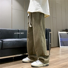 秋冬休闲裤男直筒裤灯芯绒阔腿裤D329-QM529-P45-控58，男装休闲裤，电商D329