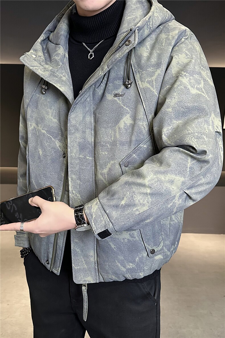 M-3XLB3533813P220绿连帽2025冬羽绒服【标50控活动价308】,男装羽绒服,电商B353