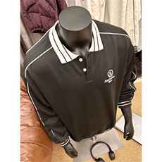 美式复古翻领卫衣新款宽松长袖POLO衫潮513WY3464P45，男装Polo衫，星座513