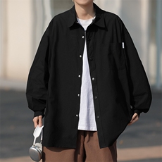 日系长袖衬衫男韩版潮流痞子帅2024春季新款ins宽松外套CY508-P35，男装衬衫，星座412-2