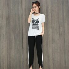 2020年夏季套装/套裙套头短袖个性韩版优雅修身显瘦舒适，女装套装/套裙，凯瑟曼