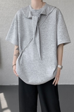 T10122-特批35控68高品质宽松设计感夏季百搭痞帅大码T恤短袖，男装T恤，电商A059