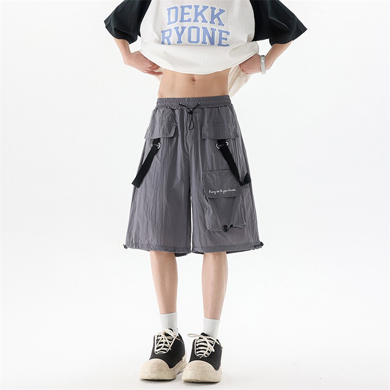 8XL-M特大码肌理感五分裤户外登山裤冲锋裤短裤男DK1502P49控68图片