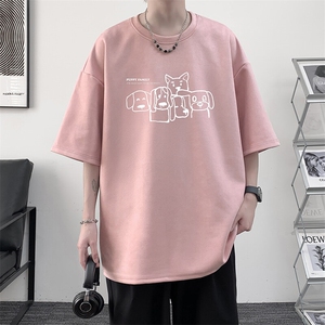 麂皮绒短袖t恤男大码半袖男 JD82404-P25图片