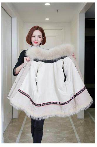 （现货）派克服，狐狸毛领，貉子毛内胆，可脱卸，女装，伊娜蕾尔