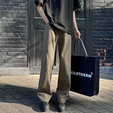 ！四季100棉%纯色四季款阔腿百搭垂感休闲裤子1229/p45，男装休闲裤，电商B381-2