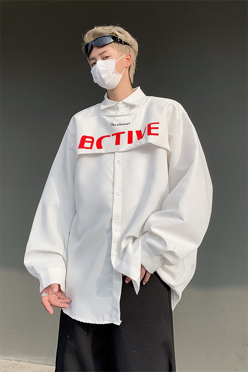 男装衬衫24春季韩版印花长袖衬衫男士痞帅衬衣XZ514-2-202413-P78,男装衬衫,星座514-2(原B239)