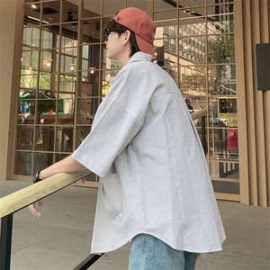 夏款男短袖衬衫休闲宽松衬衣C20 P36图片