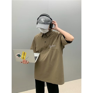 POLO衫男韩版潮流字母高街2026夏季新款ins宽松百搭卫衣WB051-P33图片