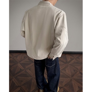棒球服外套男春秋日系复古休闲工装宽松上衣飞行员夹克W6794-P89图片