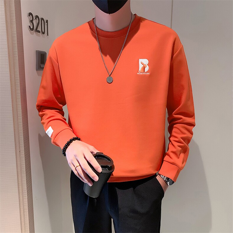 春秋季新款糖果色刺绣高级感潮牌长袖圆领卫衣外套男WY37-P58,女装短外套,电商D342