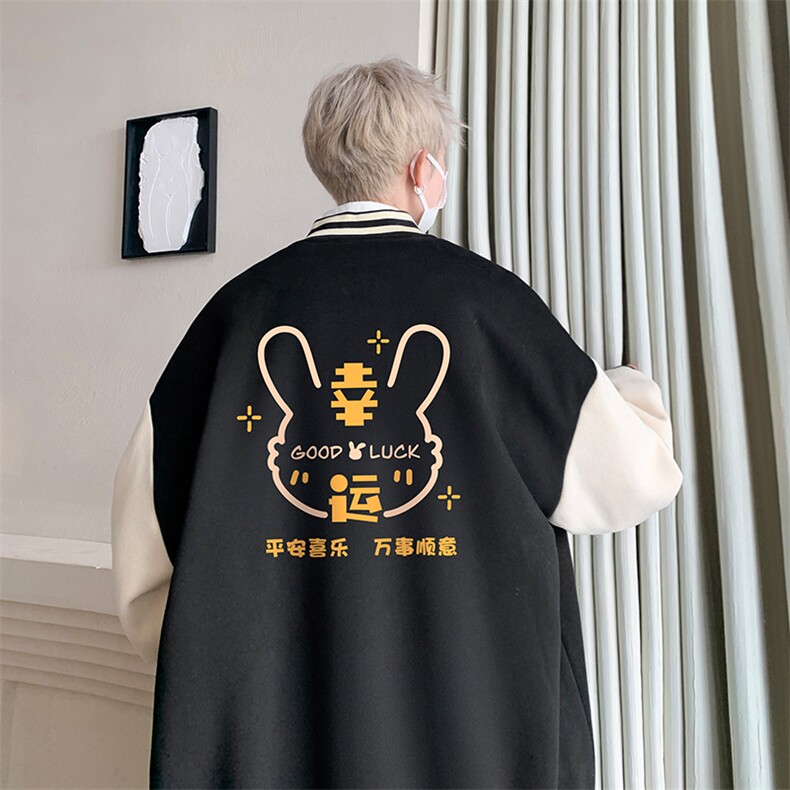 摇粒绒棒球服男大码开衫卫衣男夹克BF86297-P65,男装夹克,电商A040