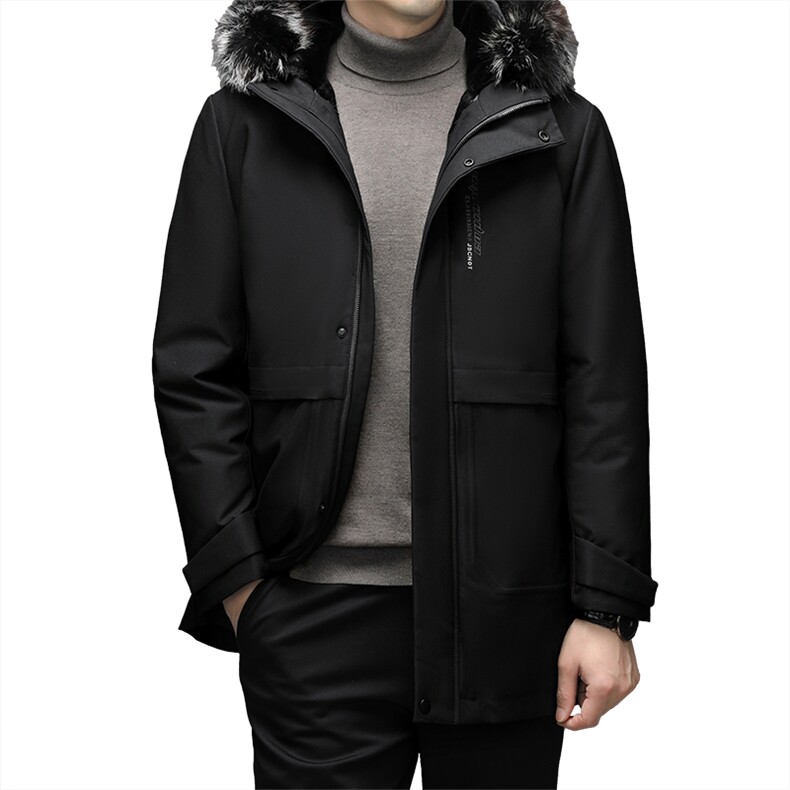 DF8018钱塘2020-2冬季厚款有帽时尚休闲简约中年男士羽绒服P350,男装羽绒服,钱塘207-2