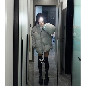潮牌美式复古字母面包棉服男冬季情侣高街棉衣外套 MC07图片