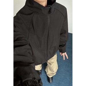高品质春装新款老钱风美式高街解构立领棒球服飞行夹克休闲外套潮图片