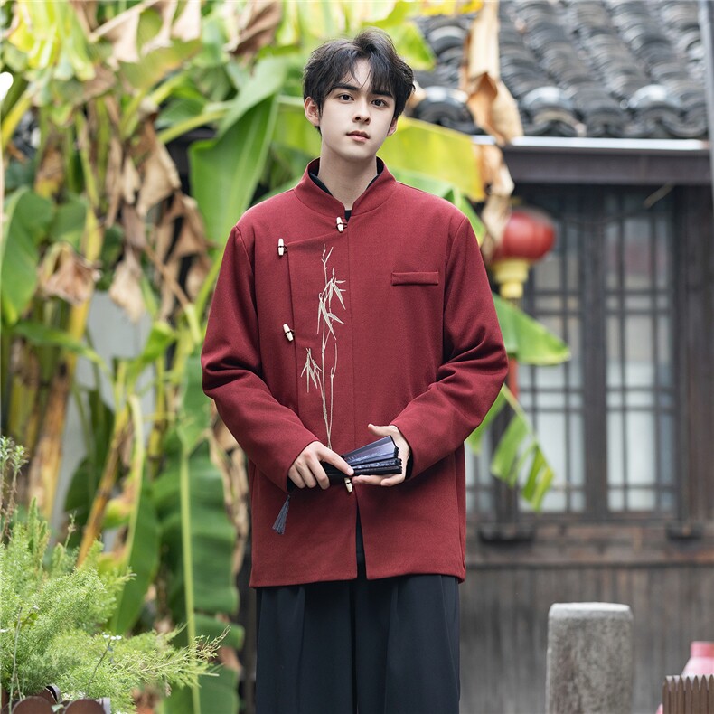 新中式男女风金竹刺绣西装痞帅订婚礼服中式宽松立领唐装JK206,男装西服,星座305A（原312A-1）