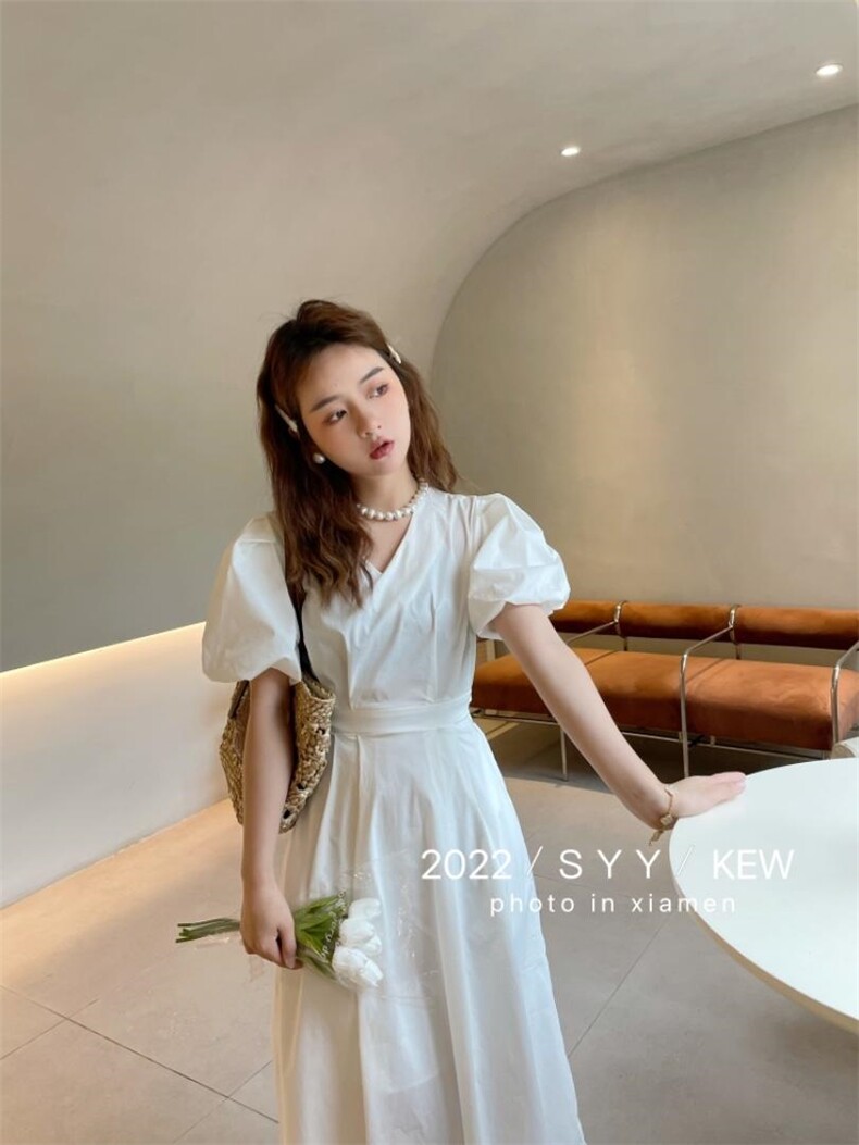 夏季露背连衣裙，女装连衣裙，6·9衣社