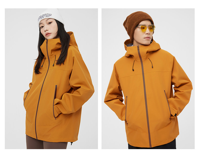 2025秋冬百搭时尚硬壳冲锋衣男女同款加内胆加厚保暖，女装短外套，衫都服饰