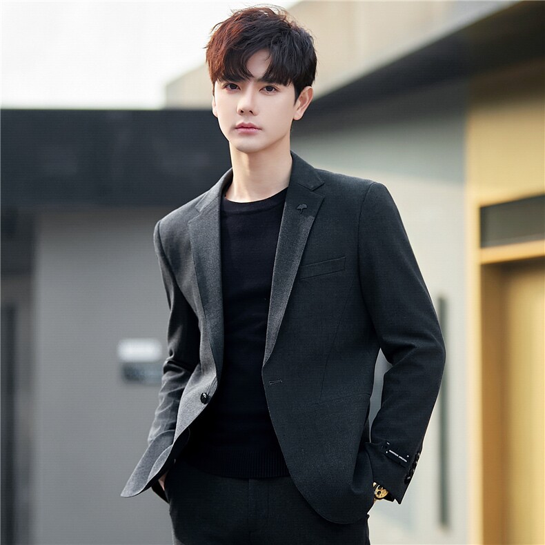 26年春秋季新款正装男西服青年韩版简约时尚休闲单西外套313-P150，男装西服，电商A355（原A415）