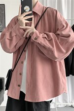 秋装 灯芯绒外套长袖衬衫宽松衬衣情侣男女学生中性潮 H215/P50图片