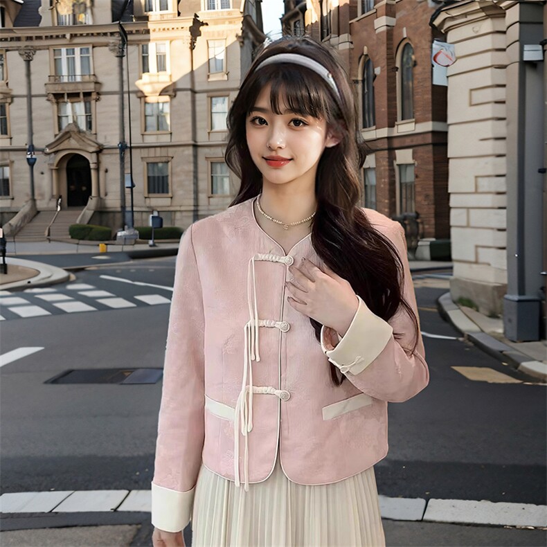 《高质现货》3色可选休闲随时潮流新中式复古流苏短外套,女装短外套,曼琳思菲